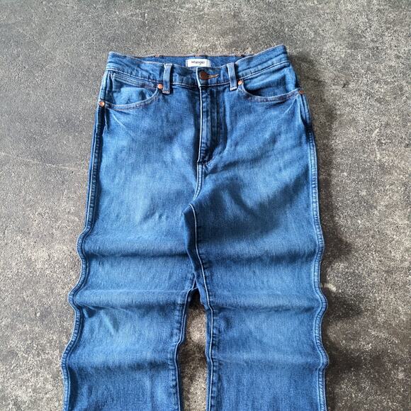 Wrangler Bootcut Jeans Womens 27x32 Blue Pants High Rise Western Stretch Retro - Picture 2 of 8